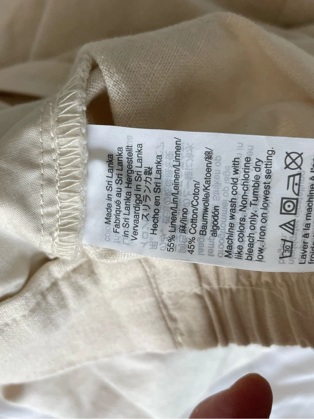 J.Crew Linen Cotton Tie Waist Shorts Natural Beige Size 10
